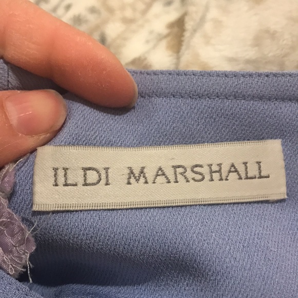 Ildi Marshall  2 Tier Small Square Neck  Skirt Set Periwinkle Blue, Sz. 12 - Picture 12 of 12